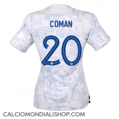 Maglie da calcio Francia Kingsley Coman #20 Seconda Maglia Femminile Mondiali 2022 Manica Corta